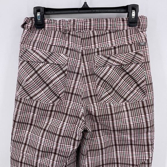 Cherokee Youth Sz L Pink Plaid Checkered Snow Ski Pants Adjustable Waist Girls - Picture 5 of 9